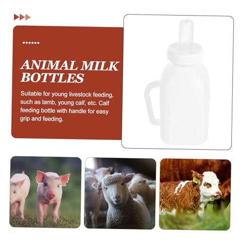 VICASKY Livestock Feeding Bottle for Small Animals Nursing Bottle for Lambs and Goats Easy Clean Design Opening Biting Pacifier Convenient Milk Container