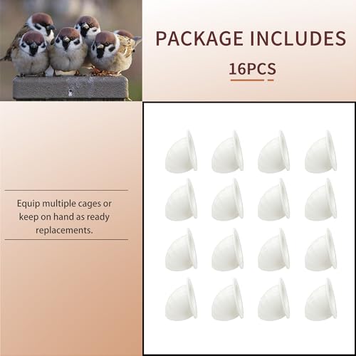 16 Pack Quail Feeder No Waste Feeder Port for DIY Bucket Pail Bin Container Coturnix (1in) - color: 1in*16pcs