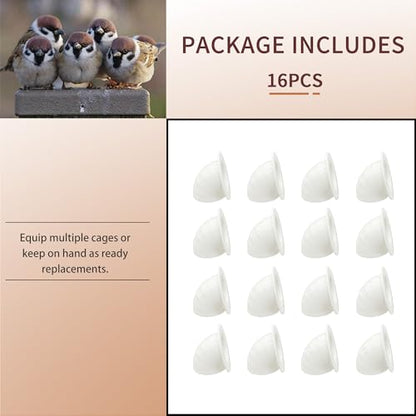 16 Pack Quail Feeder No Waste Feeder Port for DIY Bucket Pail Bin Container Coturnix（2in） - color: 2in*16pcs