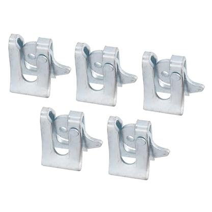 5 Sets Pig Fence Door Latch, Thickened Galvanized Steel Plate Farm Gate Latch with an L Lock Bolt Hardware Gate Locks for Farrowing Bed Farm Gate (Wall Thickness 4.5mm)