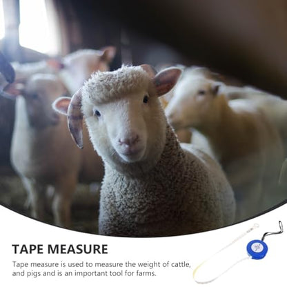 Animal Weight Tape Measure 2.5m Blue Girth Measuring Tape for Cattle, Pigs, Goats and Horses – Multipurpose Livestock Body Measurement Tool for Farm Use Style