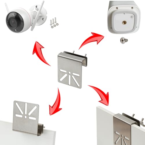 Gutter Mount Bracket Compatible with Eufy SoloCam S340/S330/E30 | No Drill Installation Weatherproof Mounting Bracket with Anti-Rust Screws for Outdoor
