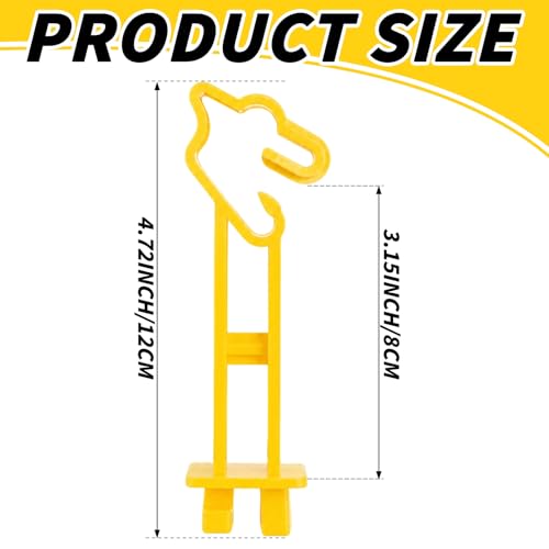 75 Pcs 4.7 inch Snap Fit T Post Insulators Reversed Extender Electric Fence Insulators Extended Snug Fitting T Post Electric Fence Wire Clips for Yard Agricultural Ranchers Farm (Yellow)