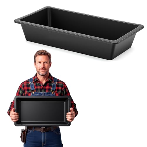 Geelin 4 Pcs 4.5 Gallon/18 Quart Large Capacity Livestock Water Trough 39" Long Livestock Feeding Trough for Pig Calves Sheep Horses Alpacas and Goats Farm Animal Feeding(Pp) - color: Pp, size: 4.5 Gallon/18 Quart