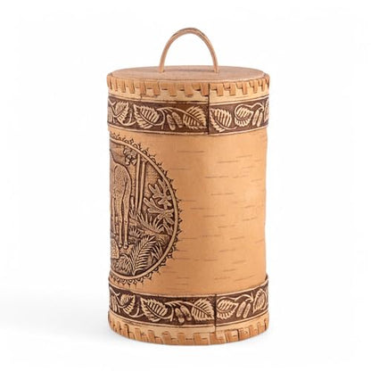 STP GOODS Birch Bark Container, Storage container, Kitchen Container Money to the House Birch Bark (Elk) - color: Elk