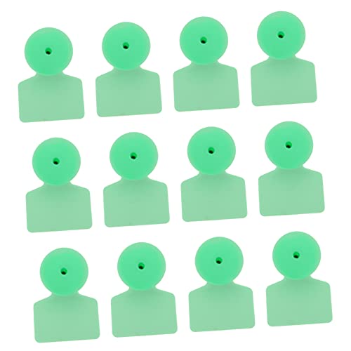 BESPORTBLE 100pcs Pig Ear Tags Animal Livestock Markers Cattle Tag Marker Green Blank Ear Fade Resistant for Farm Animals