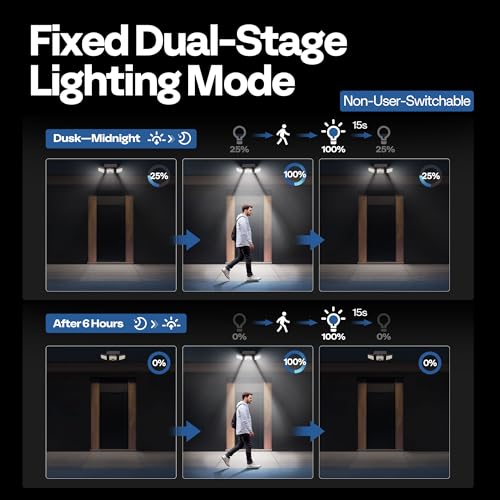 VIVOHOME Solar Flood Lights Outdoor, 256 LED 2500LM Motion Sensor Lights, 3 Adjustable Heads Security Lights, IP65 Waterproof, 270° Wide Lighting Angle Solar Powered Lights for Porch, Yard - size: Non-Linkable - 1 Pack