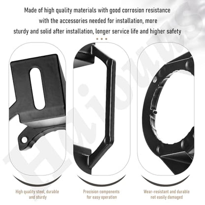 Ceiling Fan Mounting Bracket Kits With Installation Accessories Compatible With Living Room, Light Fixtures And Cathedral Ceiling Fans, Replace 77059 Ceiling Fan Mounting Bracket Black (No wires)