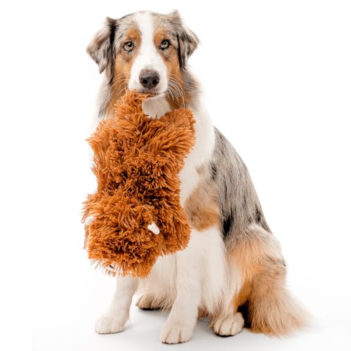 Playology Dog Toys | Plush Highland Cow Stuffed Animal | Beef Scented Jumbo Squeaky Toy | Plush Chew Toy for Large Dogs - size: Large, style: Highland Cow