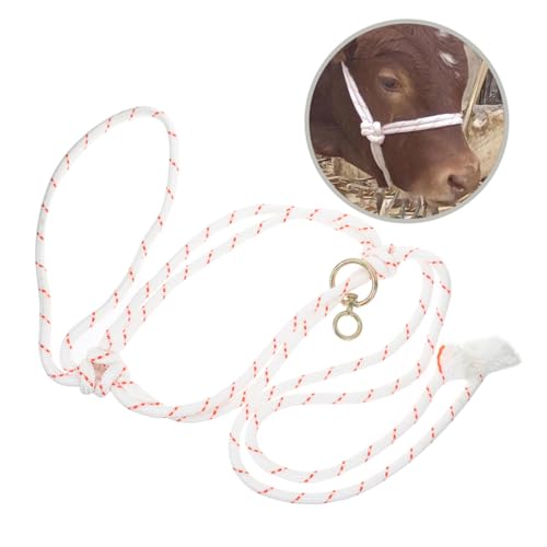 Cattle Halter Portable Braided Rope Halter for Livestock Durable Cattle Supplies Easy to Use and Wear Resistant for Outdoor Traction Fit for Growing