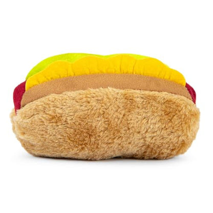 Jeffers Pet Plush American Grill Time Cuisine Dog Toys – 6" Squeaky Hotdog Plush Toys for Dogs – Chew, Cuddle, Interactive Play, Soft Durable Fabric, Puppy Gift, Christmas Stocking Stuffer - color: Brown Hotdog