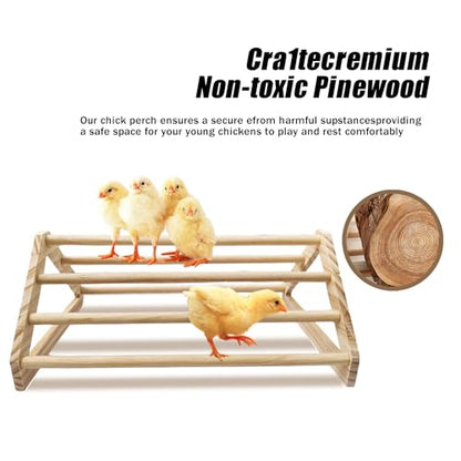 Chick Perch Chicken Coop Toys and Accessories,Chick Roosting Bar,Brooder for Baby Chicks,Strong Wooden Bird Perch. (Style 2, 14.4" x 10.7" x 6.7) - color: Style 2