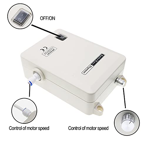 TDRSUPER Drinking Water Dispenser Pump System Bottle Water Dispenser 5 Gallon 40PSI for Refrigerator Ice Maker Faucet Coffee/Tea Maker Single Inlet - style: With Speed Control