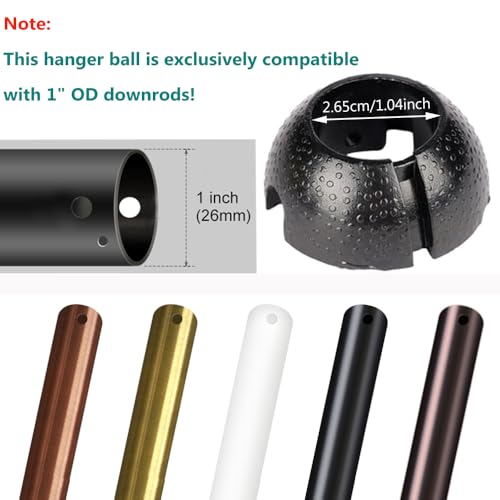 Universal Ceiling Fan Mounting Bracket Kit with Hanger Ball - 2.0mm Heavy Duty Steel Mount for 1" Downrods & 4" Boxes, Flat & Low Slope Ceilings (≤10°), NOT for Hugger Fans - size: Complete installation kit