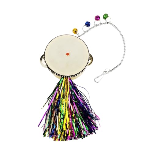 KESYOO Chicken Mirror Drum Toy for Pets Double-Sided Hanging Drum Reflective Surface for Chickens Hens and Roosters Engaging Plaything for Poultry