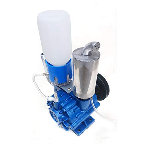Milking Machine Vacuum Pump, 66 gal/min High Efficiency Aluminum Alloy Pump for Mechanized Milking Systems, Portable Milker Bucket Tank Barrel for Dairy Farms and Milking Stations