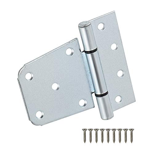 HOME MASTER HARDWARE 3-1/2 inch Heavy Duty T Gate Hinges, Shed Door Hinges with Screws, 6 Pack, Zinc Plated - color: 6 Pack - Zinc