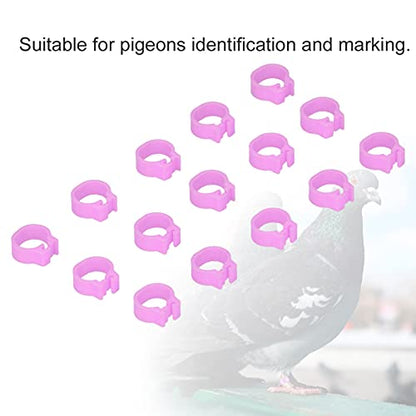 Omabeta Pigeons Leg Rings, Plastic Cold- Durable Lightweight Easy-to-Install Identification Leg Rings, for Pigeon Identification, Pink, 8mm, 100PCS - color: Pink