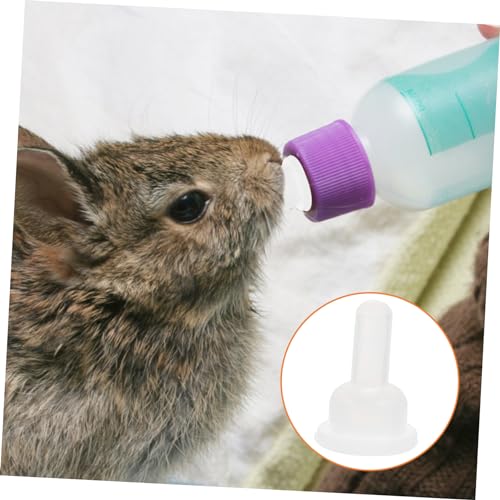 40pcs Silicone Pet Nurser Nipples Replacement Pacifiers for Small Animals for Rabbits and Chinchillas Soft and Safe Feeding Accessories