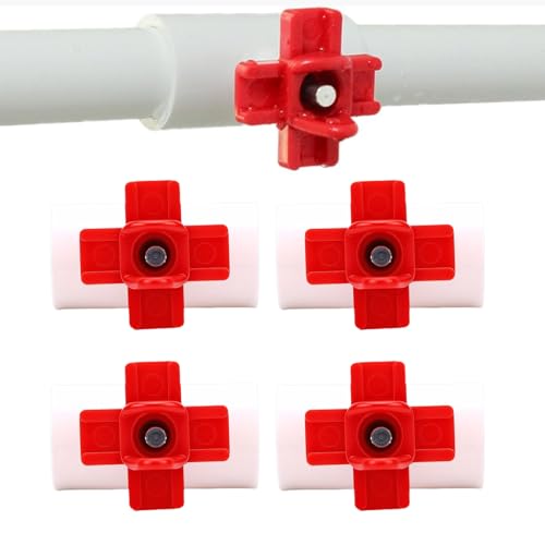 Zerodis Poultry Breeding Supplies Nipple Kits with Tee Fittings Sealing Gaskets and Tape for Automatic Poultry Watering System Leakproof Plastic Nipples for Chickens Birds 10PCS Chicken