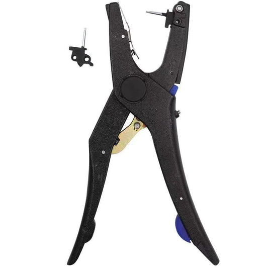 Cattle Ear Tag Blanks 50 Sets Livestock Identification Ear Tags with Ear Tag Applicator and Tag Remover Pliers for Cattle Cow Pig Goat Horse 11.5 * 7.5cm Black
