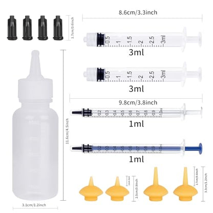 Pet Feeding Bottle and Syringes with Nipples for Small Cat Dog Animals (Model 1) - size: model1