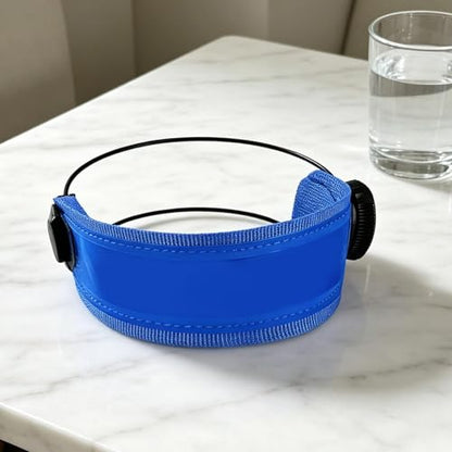 Bike Pants Strap - Reflective Cycling Cuff, Night Riding Band, Adjustable Ankle Wrap, Safety Visibility Gear, Daily Commute Use, Trail Running Walking, City Road Support improving Safety During - color: Blue