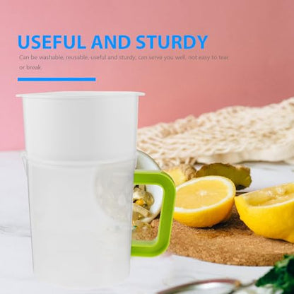 Reusable Soy Milk Strainer Set 1.5l with Ultra-fine Mesh Filter and Brush Kitchen Food Strainer for Juice Yogurt and Nut Milk Sturdy Mesh Filter for Home Cooking