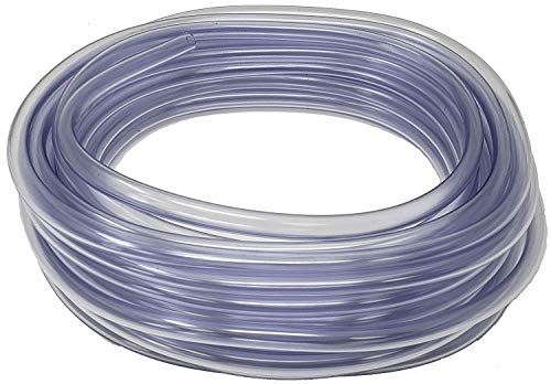 Food Grade Crystal Clear Vinyl Tubing, 1/2-Inch ID x 5/8-Inch OD, (50 Ft) - size: 50 Ft