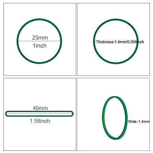 AMUU Rubber Bands size10 Green 1inch 500pcs Small Rubber Bands | Rubber Band for Office Supplies School Home Strong Elastic Band - color: Green-500pcs