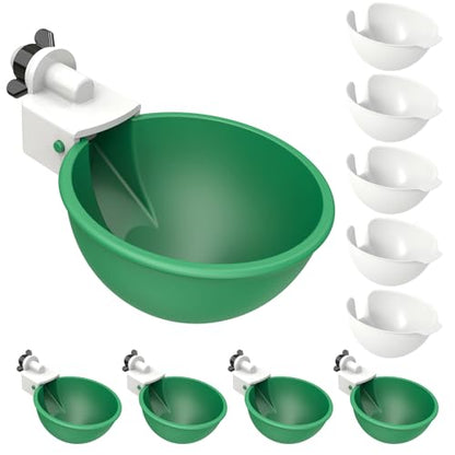 Large Automatic Chicken Waterer Cups, Chicken Water Feeder Suitable for Chicks, Duck, Goose, Turkey and Bunny, DIY Poultry Water Feeder Kit (5 Pack-Green) - color: Green, size: Pack of 5