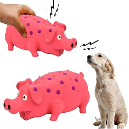 ASHATA Rubber Pig Squeaky Dog Toy Interactive Chew Toy for Dogs,Protect Teeth and Relieve Boredom for Small Medium Large Dogs (ASHATAbwazkre9vu-10344694)