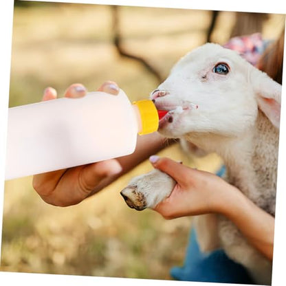GANAZONO 2sets Small Calf Feeding Bottle Goat Milk Bottle Milk Nipple Daily Use Feeding Container for Farm Animals - size: 25.00X6.20X6.20CM