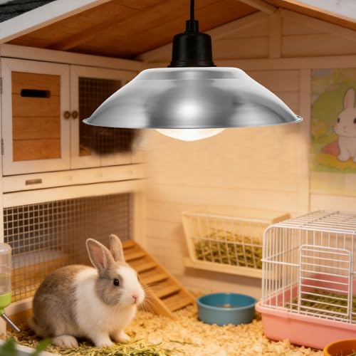Reptile Heat Lamp Shade: Anti Scald Lampshade Heat-Resist Heating Light Guard - Metal Lighting Fixture for Reptile, Chicken, Pet Coop Enclosure