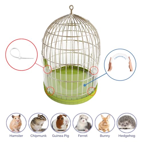 8 Pack Pet Cage Liner with Zip Ties Pet Rabbit Habitat Guinea Pig Cage 8" x 12" Flexible Plastic Side Protection Urine Guard Panels by Marketing Holders - color: 8" x 12"