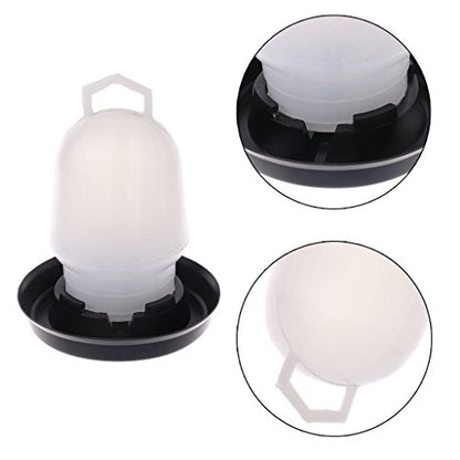 Chick Feeder Waterer Set Baby Chick Waterer Feeder with Carrying Handle Capacity 0.5 L Chicken Water Feeder Pet Supplies, 15x11.5x2cm