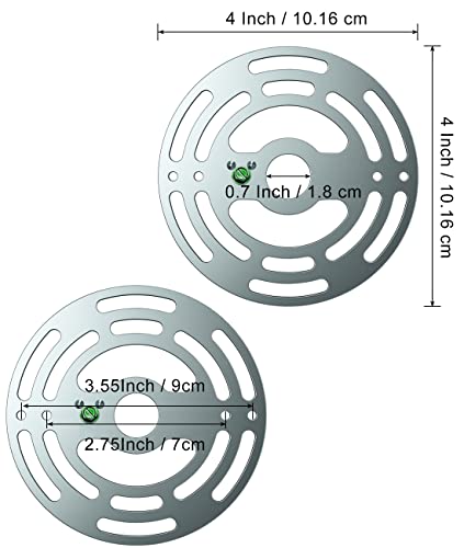 Qc Universal Light Crossbar - 4 Inches Light Fixture Mounting Bracket with Ground Screw and Acorn Cap Nuts for Mount Wall Light, Close to Ceiling Light (2 Pack) - size: size-2
