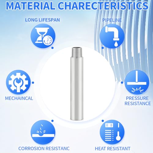 ChillWaves 304 Stainless Steel Pipe Fitting, Nipple Cast Pipe 1" NPT Male x 1" NPT Female Thread 6" Length(150MM)(1-PACK) - size: 1" MNPT x 1" FNPT, style: 6" Length(150MM)