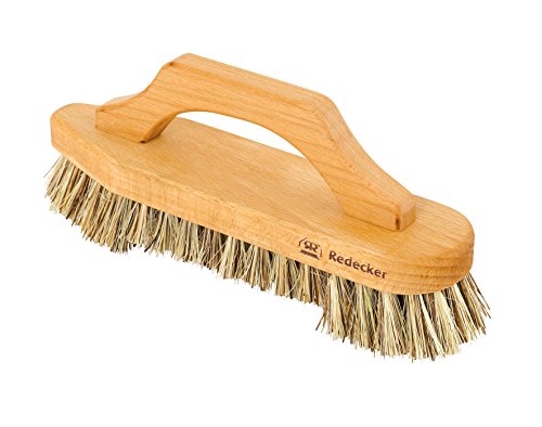 Redecker Union Fiber Scrub Brush with Oiled Beechwood Bow-Shaped Handle, 8-5/8-Inches - color: Union Fiber With Bow-shaped Beechwood Handle, size: 8-5/8-inches