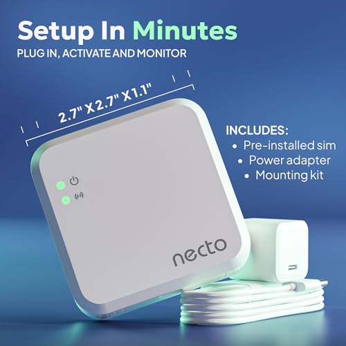 Cellular Temperature Monitor - Remote Power Failure Alarm & Humidity Sensor with Unlimited Alerts. Temp Monitoring System for RV Pet Safety, Vacation Home, Server Room. No Fees or WiFi Required
