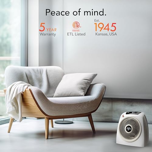Vornado AVH10 Space Heater for Home, Fan Only Option, Digital Display with Adjustable Thermostat, Advanced Safety Features, Auto Climate Control, Whole Room Electric Heater for Indoors - size: AVH10 (2024 Model)