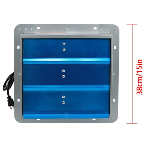 12'' Shutter Exhaust Fan Wall Mounted W/ 1.65 Power Line 1800CFM for Attic,Shed