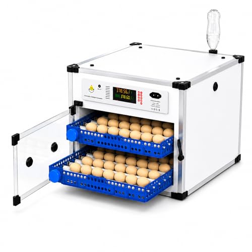 136 Egg Cabinet Incubator with Automatic Turner, Digital Temperature & Humidity Control, External Water Refill System, LED Display Hatching Machine for Chicken Duck Goose Quail & Pigeon Eggs