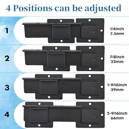 9-Inch Heavy Duty Flip Gate Latch with 4 Padlock Holes 4mm Thick Carbon Steel Adjustable Door Latch for Sliding/Swing Gates, Barn, Shed, Garage, Yard, Fence (2pcs 9 inch（Included Lock）) - size: 2pcs 9 inch（Included Lock）
