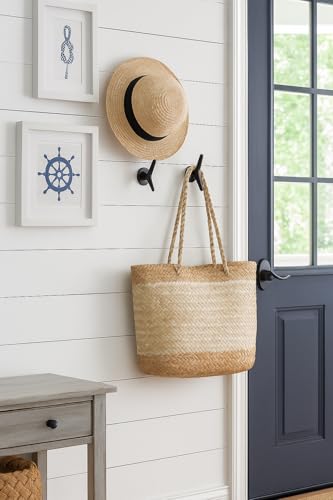 Cast Iron Coat Hooks - Boat Cleat Nautical Marine Entryway Decor Multi-Purpose Hat Towel Hanging Hook - Durable & Rust-Resistant - Includes Mounting Hardware - 4 Pack (Small, Natural) - style: Boat Cleat Small (Natural)