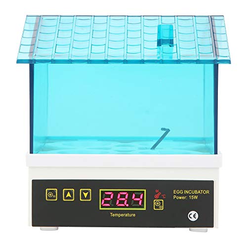 Automatic Temperature Control Incubator, Liquid Crystal Digital Display Incubator for Chicken Quail Experiment with 4 Sheets Humidity Maintenance Home Use for Children Education (Us Plug 110V)