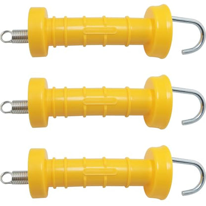 MEETOOT 3PCS Plastic Spring Loaded Electric Fence Door Handle Insulator Gate Hardware Pull Pasture Accessories Suitable for Farm Courtyards Business Park