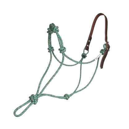 Custom Quick Release Stiff Rope Halter with Leather Crown