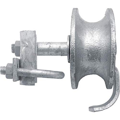 6" CHAIN LINK WALL MOUNTED ROLLING GATE HARDWARE KIT: (Chain Link Fence Gate Parts) (6" Rut Runner, 2 Track Wheels, 6 Wall Mounted Track Brackets, 1 Rolo Latch) - size: Wall Mount