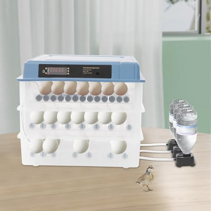 192 Eggs Incubator, Intelligent Automatic Egg Rotating Incubator with Auto Turning and Temperature Humidity Control, Automatic Digital Poultry Hatcher Machine for Chicken Duck Quail Eggs - size: 192 Eggs
